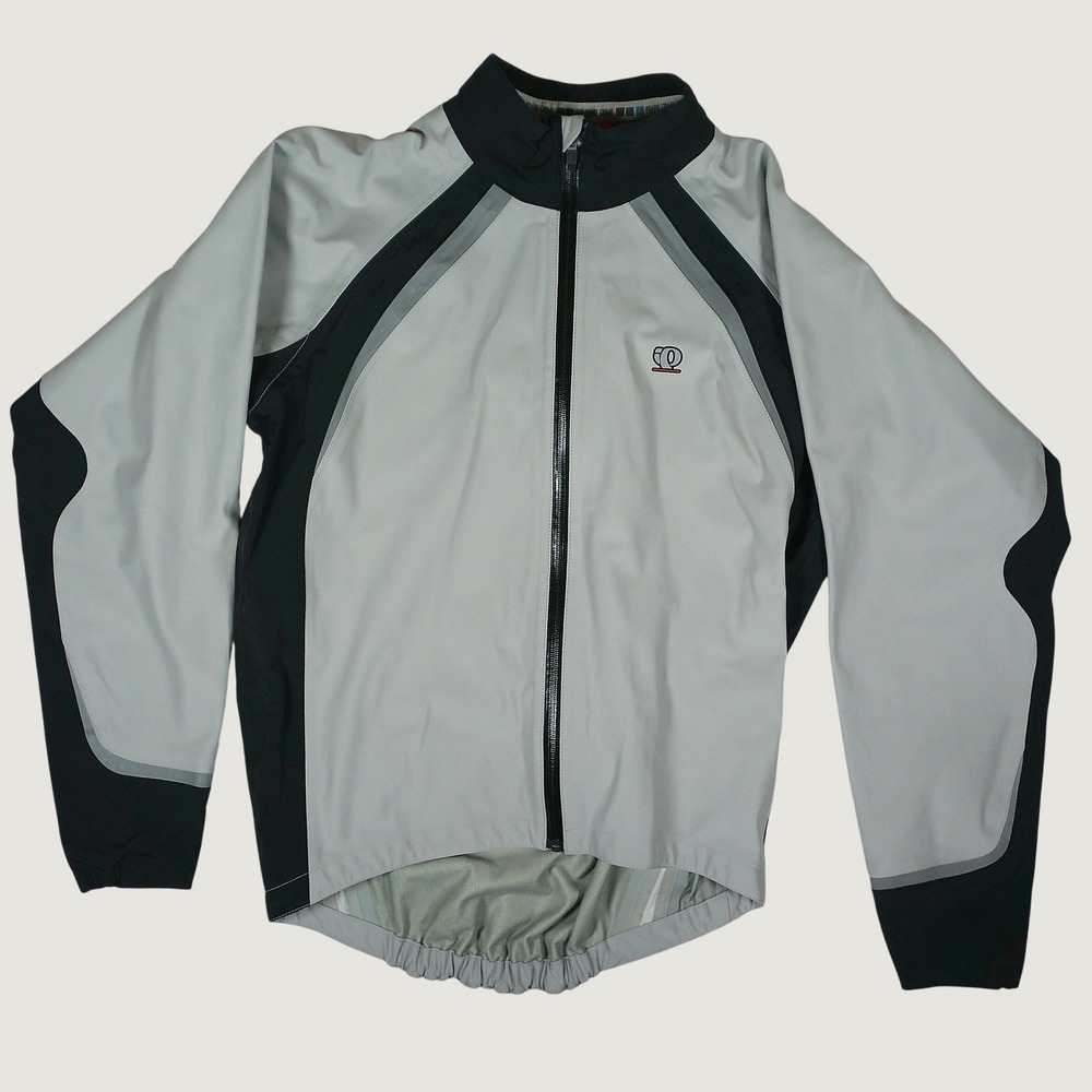 Pearl Izumi Cycling Jacket Mens M Gray Excellent Full Zip Reflective 4523